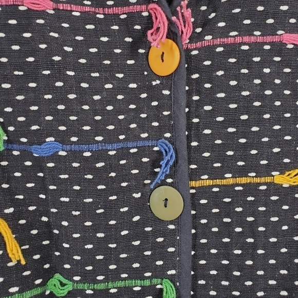 NEW DIRECTIONS POLKA DOT BUTTON FRONT JACKET - Picture 4 of 6